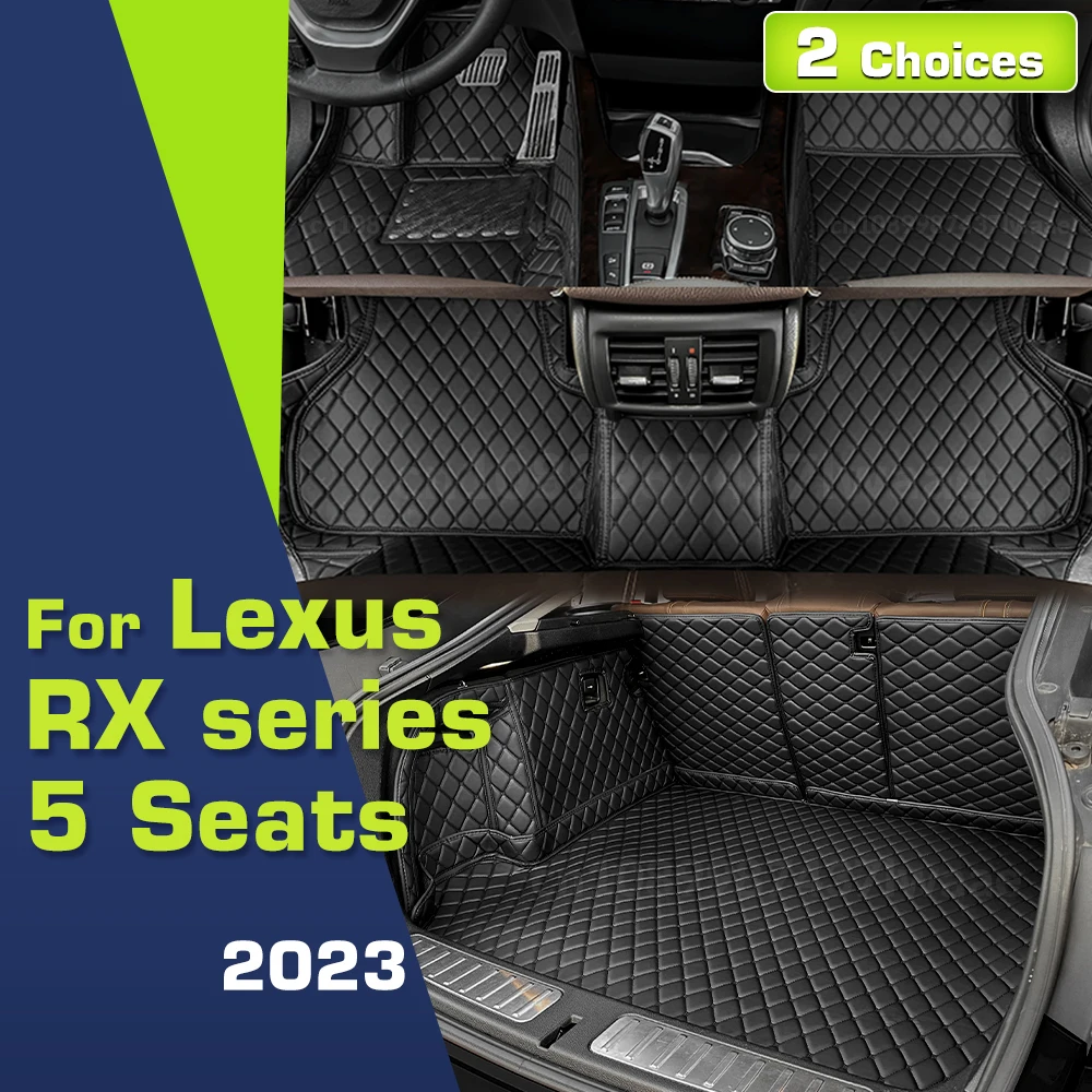 Car Floor Mats For Lexus RX series Non-classic 5 Seats 2023 Custom Trunk Mat Auto foot Pads Carpet Cover Interior Accessories