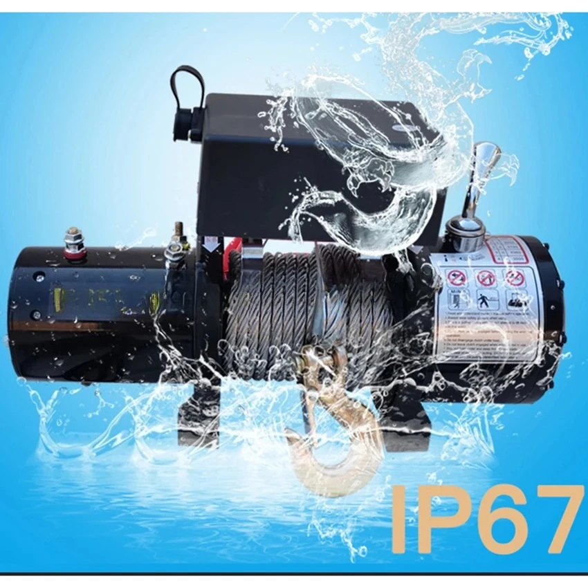 12V/24V 6000 lbs Steel wire Rope Electric Winch For Traction Portable Winch Car Trailer Truck Off Road with Wireless Control