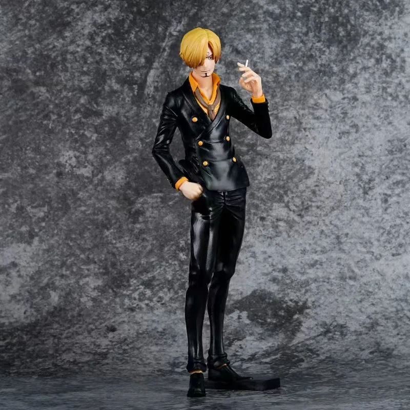 27cm Anime One Piece Vinsmoke Sanji Smoking Insert Grandista PVC Action Figures Model Dolls Toys Kids Christmas Birthday Gifts