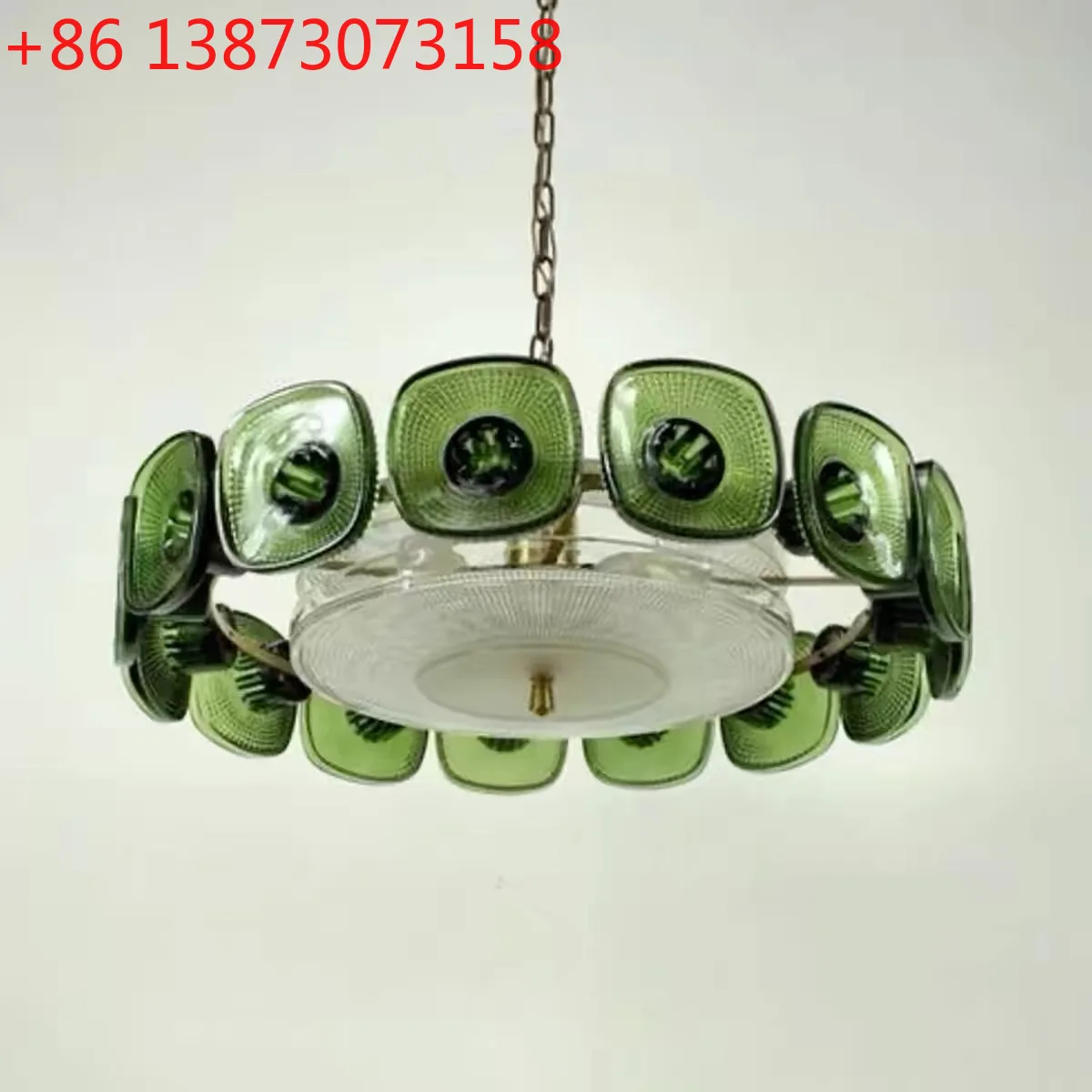 

Французская зеленая люстра в форме рога, вилла, свет, роскошная гостиная, отель, стойка регистрации, люстра, художественная гравировка, стеклянная люстра