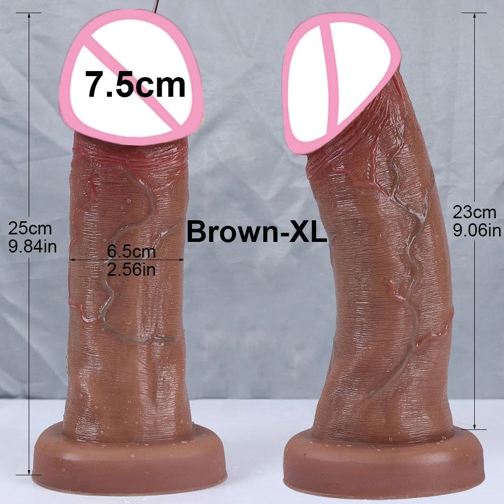 7.5cm Thick Glans Realistic Dildo Soft Huge Adults Penis Suction Cup Anal Sex Toys For Woman Vagina G-Spot Masturbation Big Dick