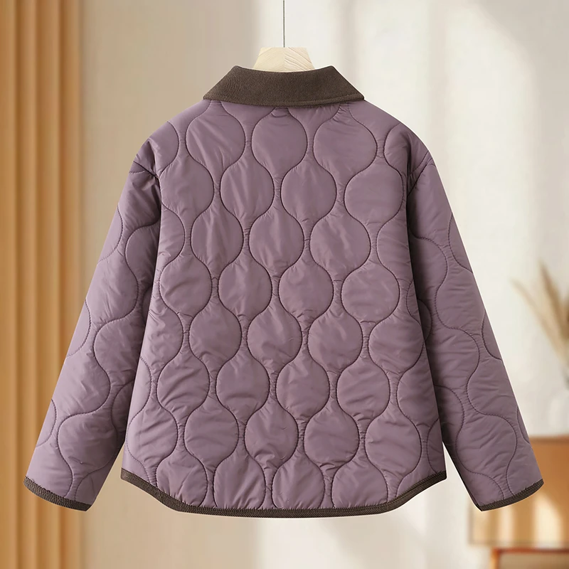 Cappotto autunno inverno Moda donna piumino leggero in cotone Mantieni caldo giacca sottile Top capispalla casual femminile