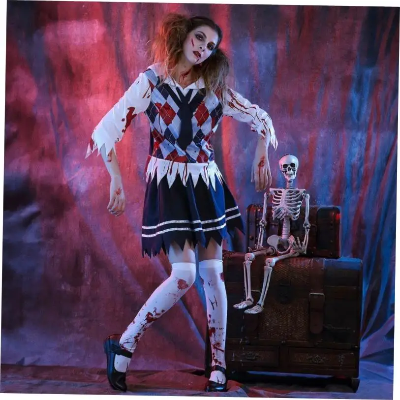Loween Cosplay horreur Zombie orm ensemble Costume femme gothique Sle scène Performance vêtements ethniques traditionnels