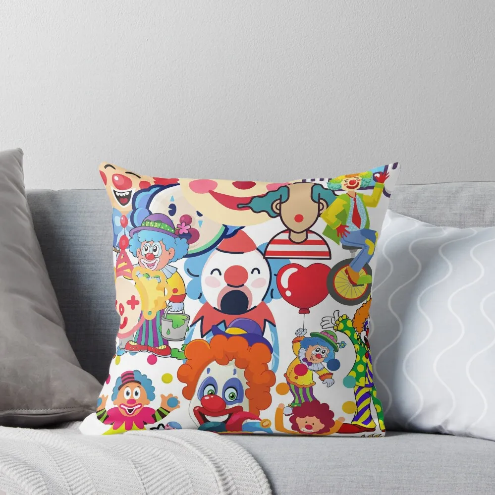 

Clown Collection Throw Pillow Decorative pillow case bed pillows Christmas Pillow Cases Christmas s Covers