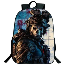 Zaino con stampa Warzone Call Of Duty di grande capacità zaino con motivo Cool per borsa da viaggio per ragazzi adolescenti BookBag per bambini Mochlia