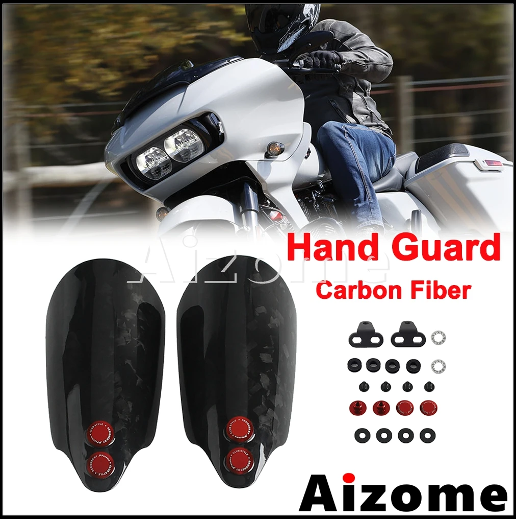 For Harley Road Glide CVO/SE FLTRXSE Special FLTRXS 15-20 Carbon Fiber Hand Windshield Guard Falling Protection Motorcycle Parts