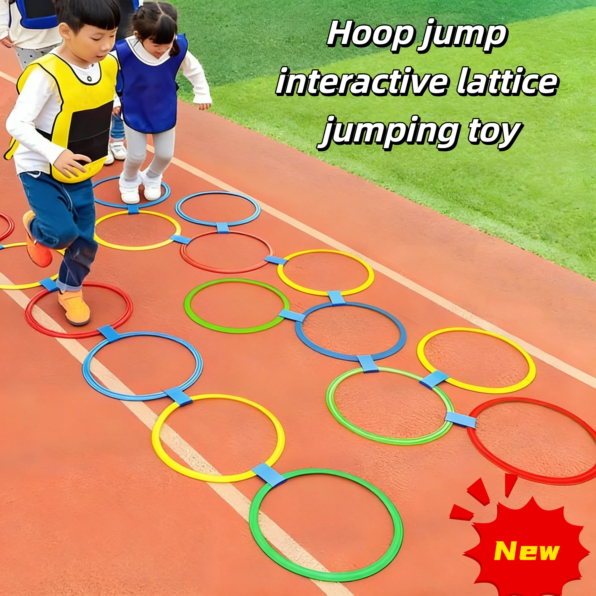 Jumping Grid Ring Children's Sensory Integration Training Early Education Teaching Aids Outdoor and Indoor Family Toys