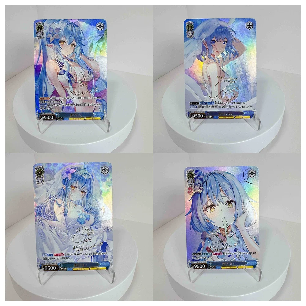 Virtual idols Hosimati Suisei Yukihana Lamy Shirakami Fubuki Gold signature flick texture collectible card for holiday gifts