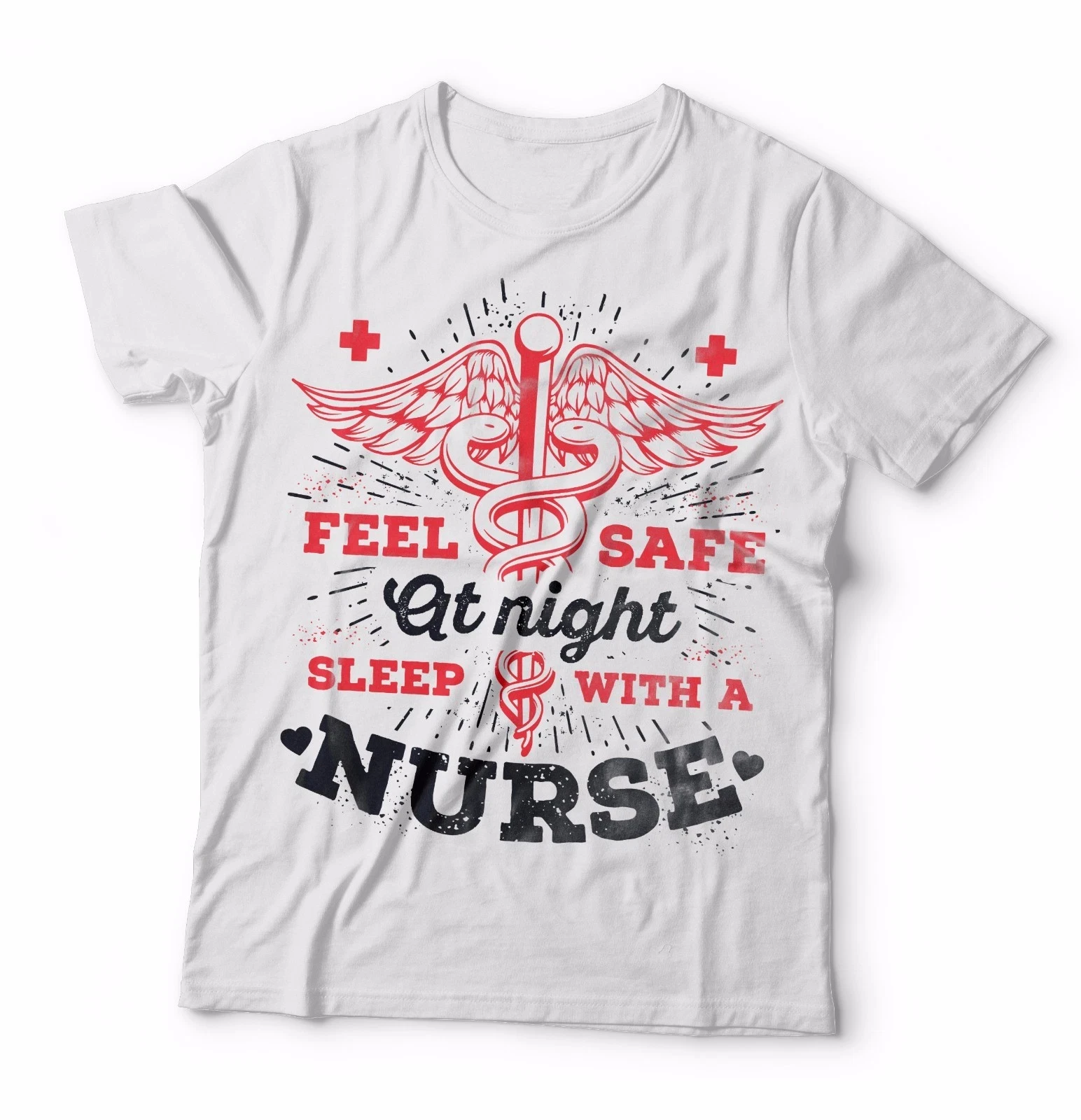 Nurse T-shirt Funny Nurse T-shirt Christmas Gift for Nurse Tee Shirt Cotton T-shirt Tee Short Sleeve Men's T-shirts for Summer