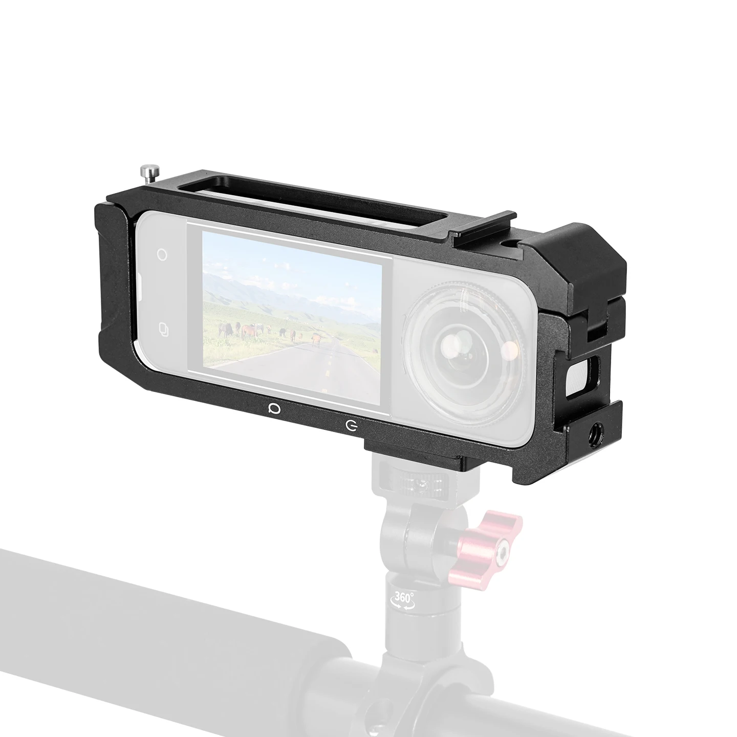 

Aluminum Alloy Quick Release Frame with N52 Magnets 1/4" Horizontal Vertical Switch Magnetic Cage for Insta360 X5 Action Camera