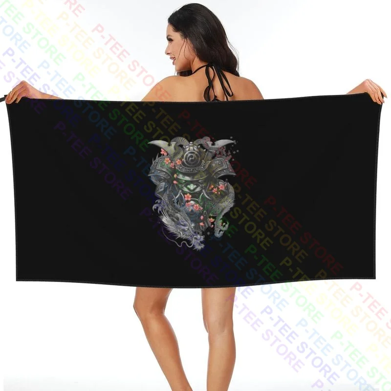 Samurai Warrior Japanese Bushido Dragon Oni Knight Quick dry Towel Surf Swimming Personalized