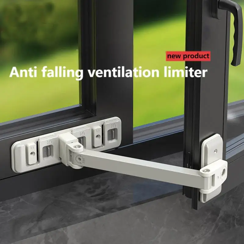 Window limiter, no punching, no nailing, self-adhesive window lock, adhesive door and window safety lock, casement window