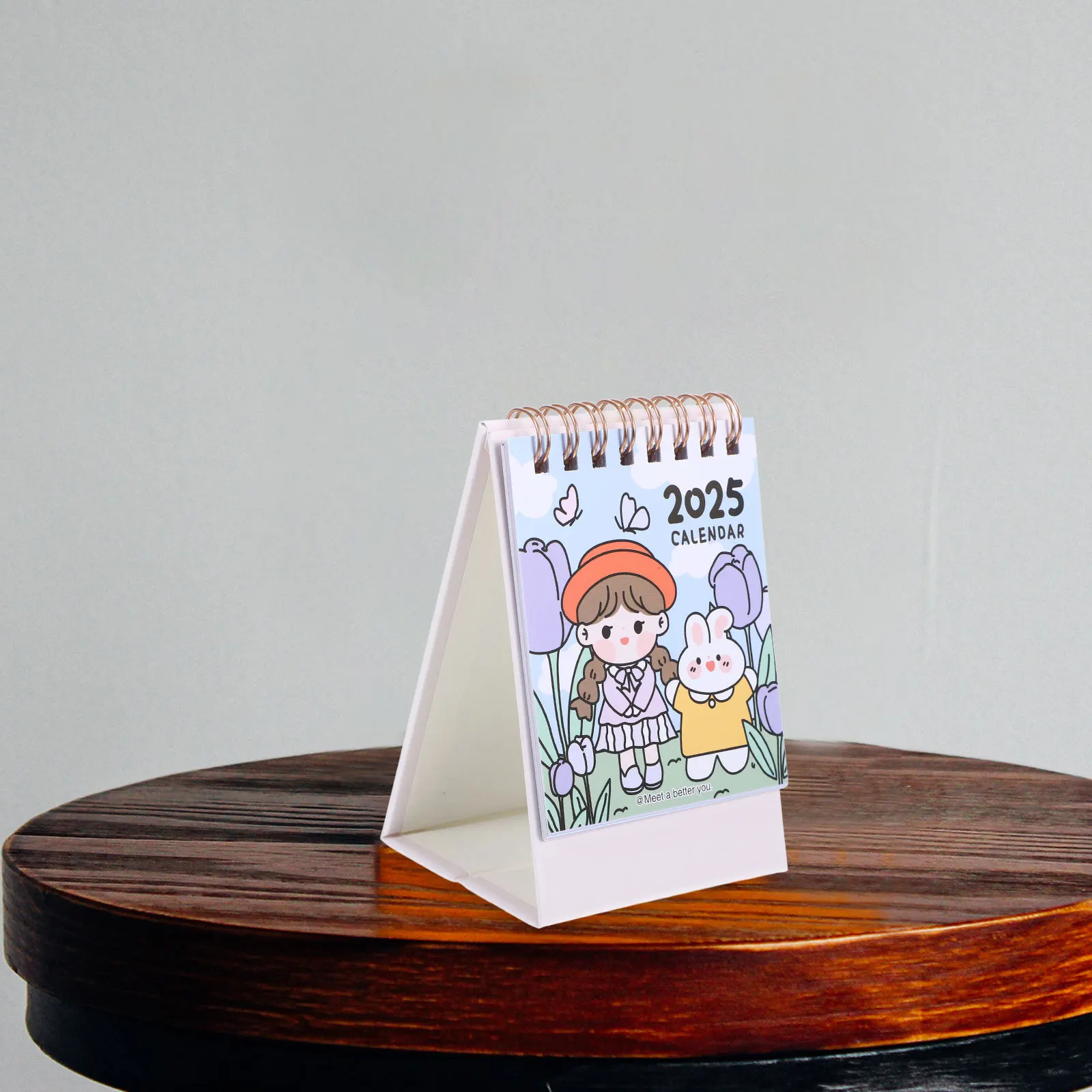 

2025 Mini Desktop Inspirational Portable Flip Calendar Small Desk Calendar Office Decor Aesthetic Planner for Desk