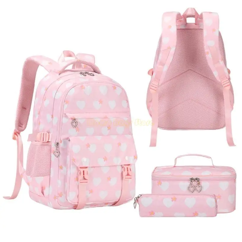 X90D حقيبة حقيبة ظهر على ظهر ظهر مدرس مع علبة قلم رصاص معزولة للطالب