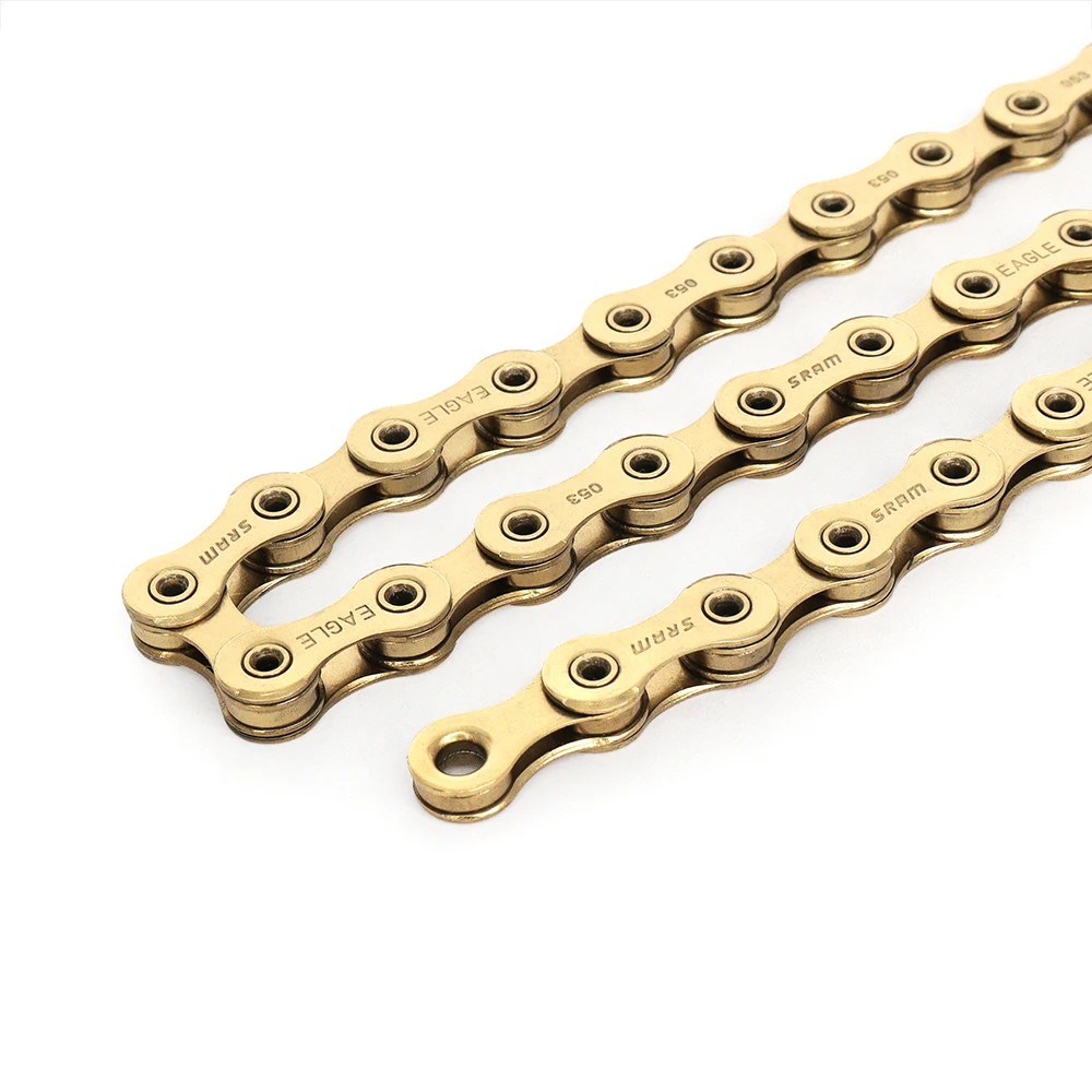 SRAM 12 Speed Bike Chain XX1 Golden 126 Links Eagle Chain for MTB Bike Power-lock with Hollow Pin Original Bicycle Parts