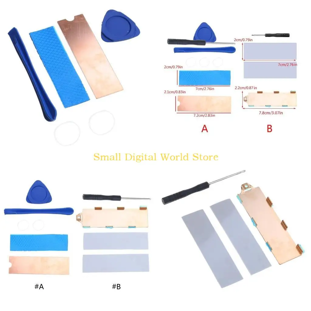 77UB Good Ductility M.2 NVMe 2280 SSD Heatsink Silicone Thermal Pad Coolers Plates