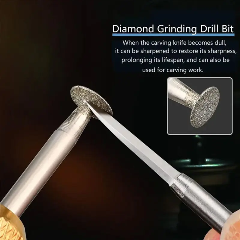 B84B-Wood Carving Drill Bits Set For Rotary Tool 30Pcs Engraving Drill Accessories Bit Wood Crafts Grinding Tool 3Mm