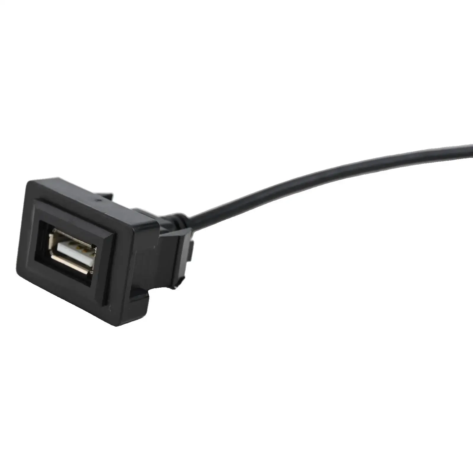 Car Accessories USB Socket Cable 23mm Wide X 33mm High 200mm Cable Length Compact Face Size Hassle-free Installation