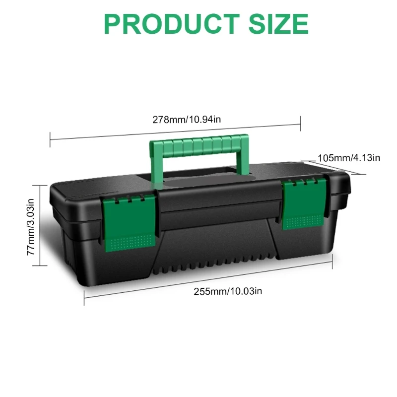 367D Tool Box Lockable Organizer Storage Toolbox for Workshop Garage Household Large Capacity Dustproof Container Case