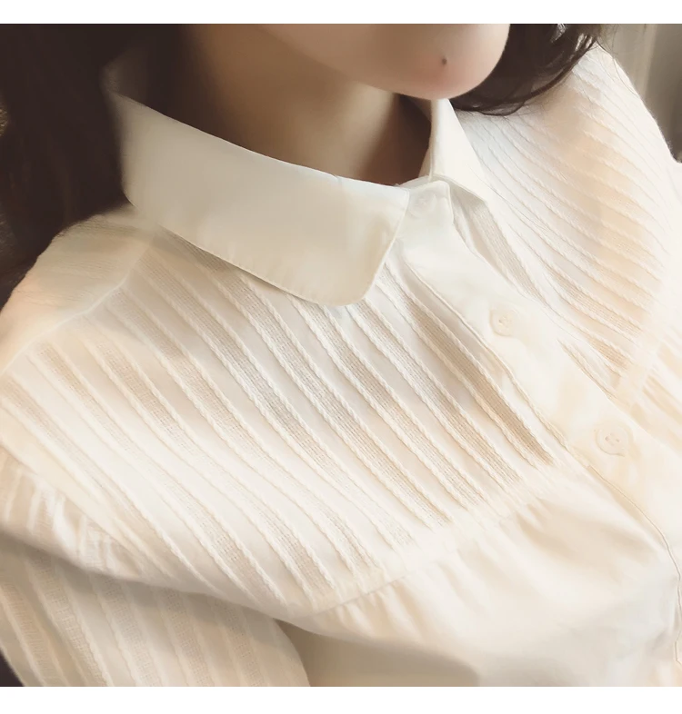 Sweet Slim Fit Long Sleeve Shirt Women's Stand Collar Stripe Pattern Spring Fashion New Style Love at First Sight Top