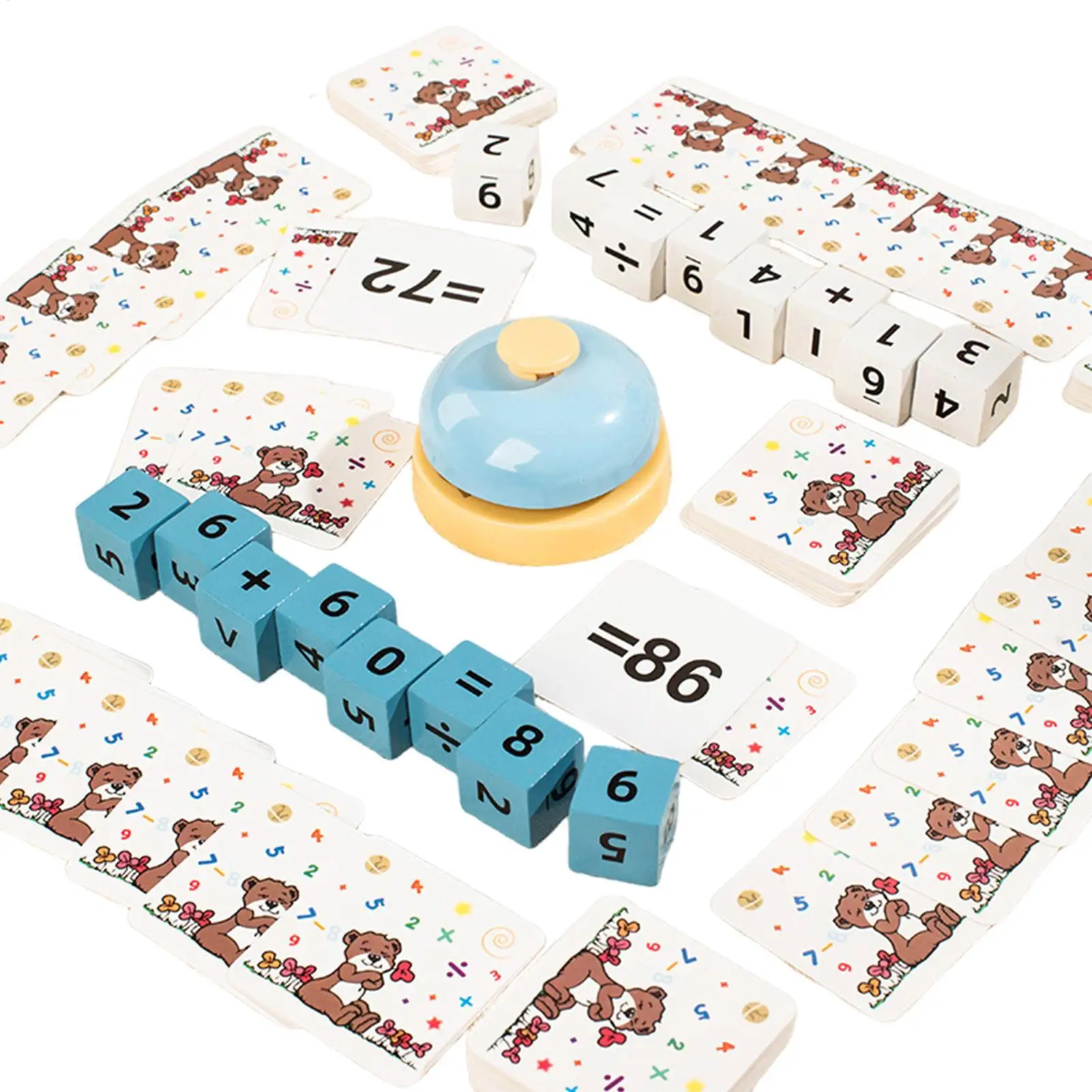 수학 블록 나무 숫자 교육용 장난감 수학 교구 블록 세트 어린이 남아 가정 여행 교실 유치원용