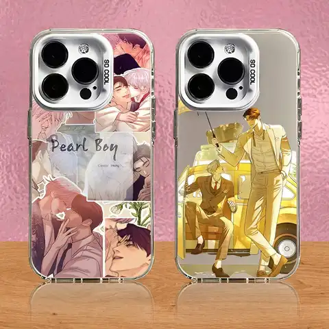 P-Pearl B-Boy Yaoi Phone Case For iPhone 16,15,14,13,12,11,Pro,Max,Plus,Mini,SE White Candy Matte Shockproof Cover