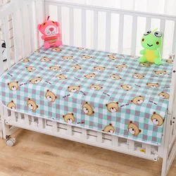 Crib Sheet Waterproof Baby Urine Changing Mat Cotton Reusable Infant Change Diaper Pad Cover Washable Newborn Bed Nappy Mattress