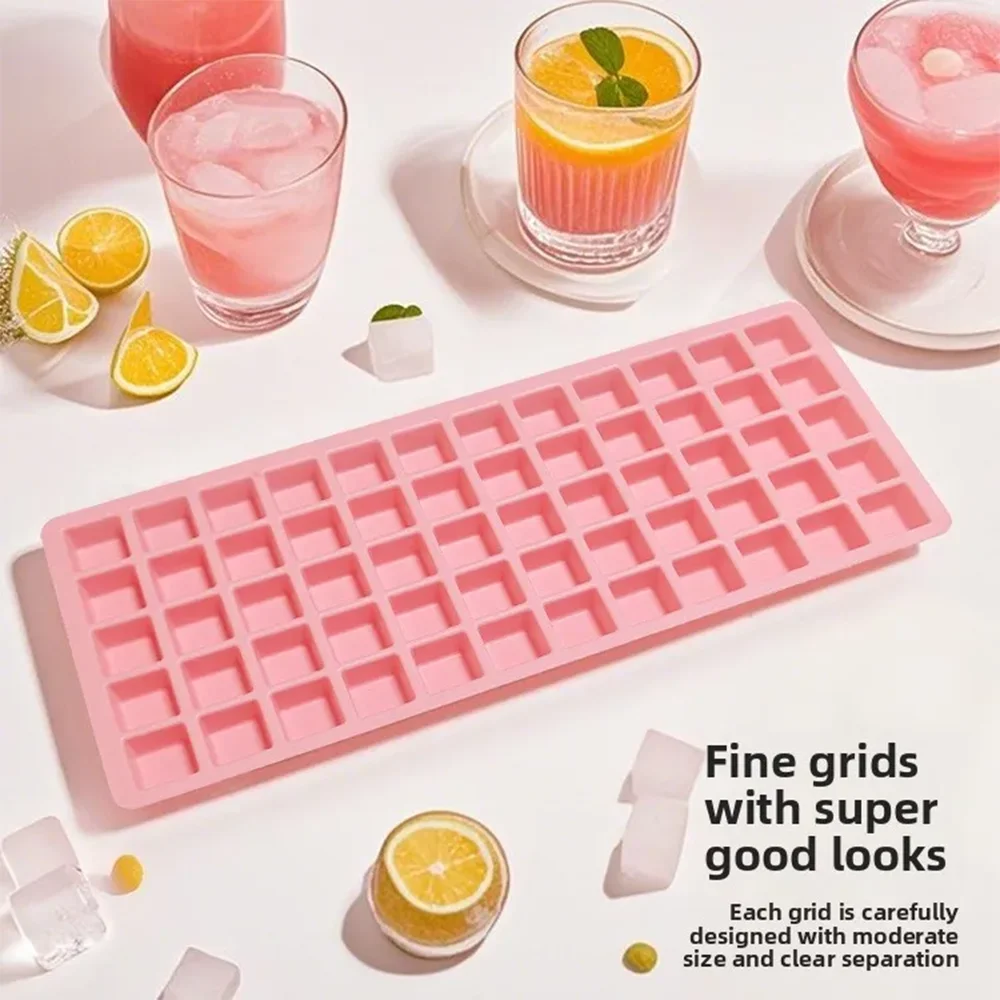 

Silicone Ice Cube Mold 60 Cells Large Capacity Ice Trays Food Grade BPA Free Reusable Ice Maker for Home Kitchen Bar Party