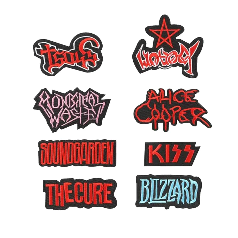 Embroidery  Label Adhesive Patch Posted English Letter Badge Cloth Stickers Custom Models