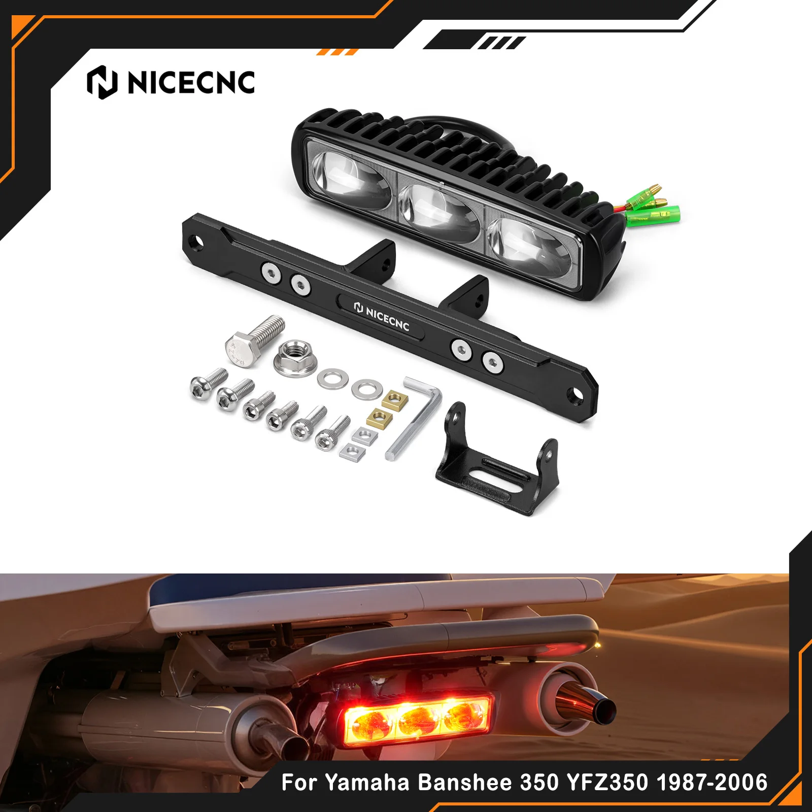 NICECNC For Yamaha Banshee 350 1987-2006 ATV Brake Tail Light WARRIOR 350 GRIZZLY 125 Blaster 200 Replaces 1UY-84702-10-00