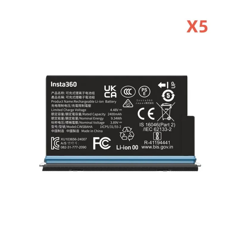 

100% оригинал 2400 мАч 3,89 В для Insta 360 ONE X5 CINSBAHA спортивная камера зарядное устройство