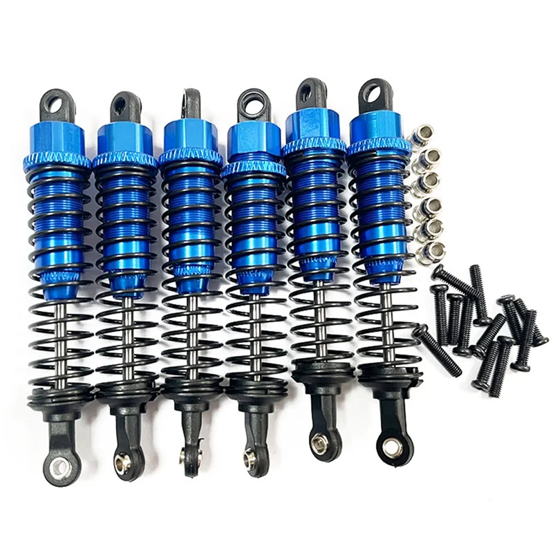 6Pcs Metal Oil Shock Absorber Damper for HOSIM XINLEHONG XLH 9125 9155 9156 1/10 1/12 RC Car Upgrade Parts Accessories,1