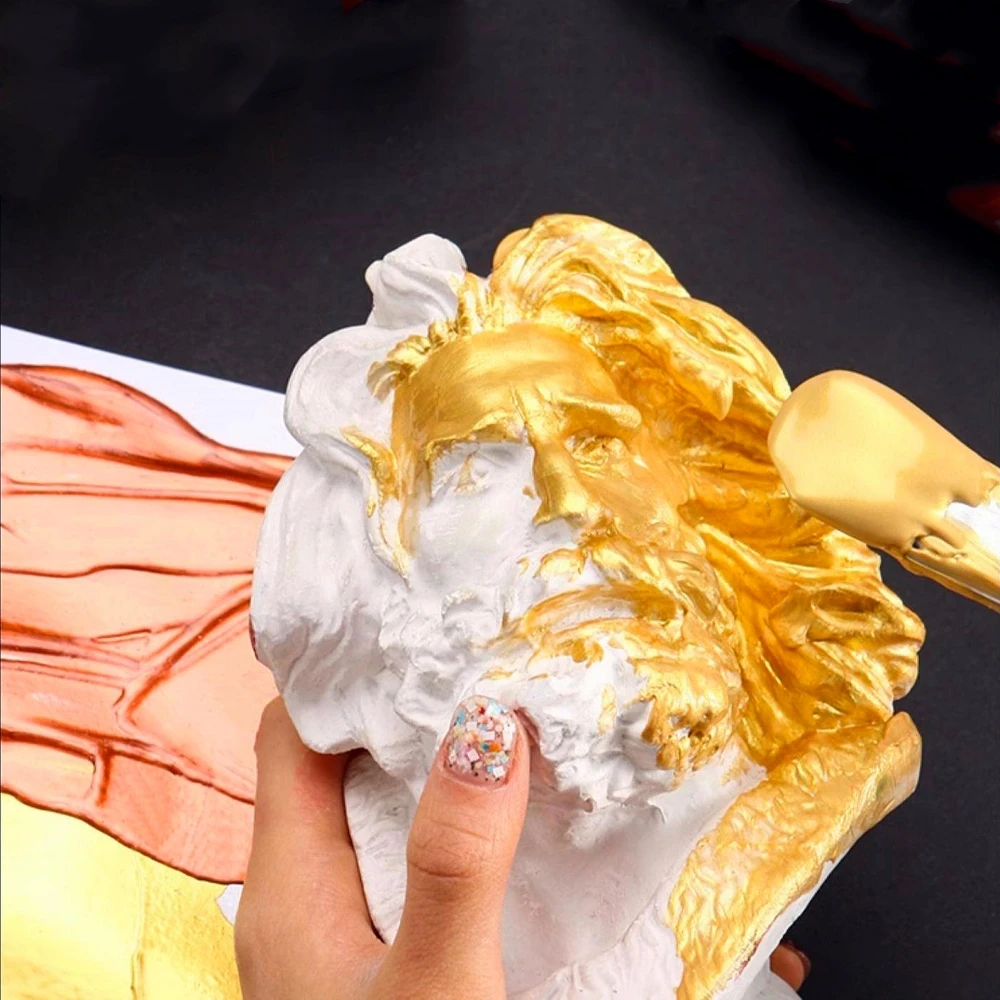 60ml Golden Paint Metallic Acrylic Paint,waterproof Not Faded for Statuary Coloring DIY Hand Clothes Painted Graffiti Pigments