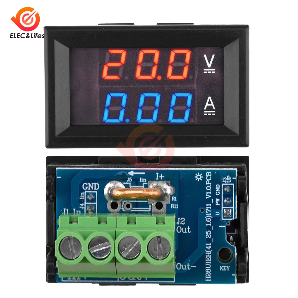 DC 7-100V 20A 50A Volt■metro Amper■metro Mini Digital Amp Volt Tens ̄o Atual Medidor Detector Tester 0.28 \