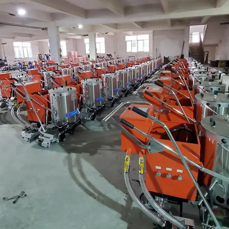 Power Driven Thermoplastic Road Marking Machine Thermoplastic Lines 1-8km/h Speed Drum Brake Curved Road Usable
