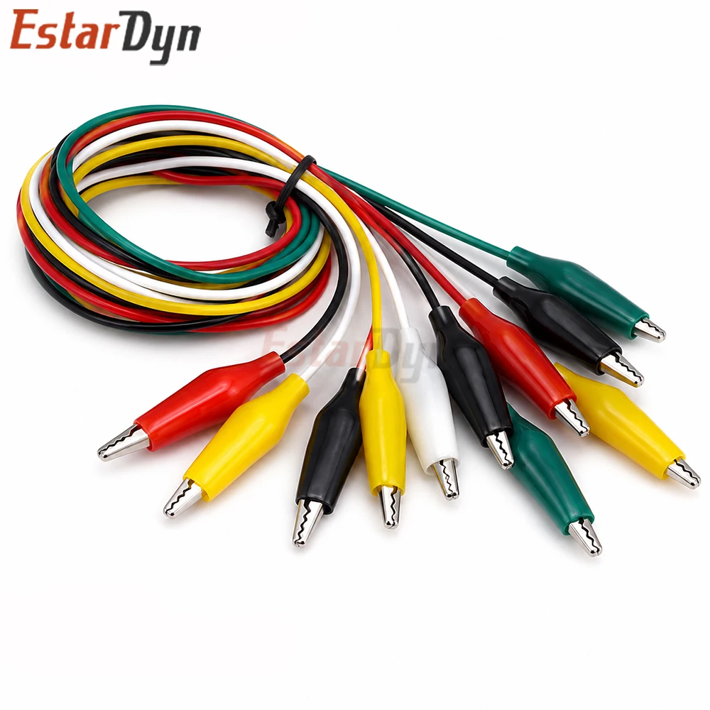 Estardyn 10PCS 46CM Double-Ended Alligator Clips Test Leads Crocodile Clips Jumper Wire for Electronics DIY