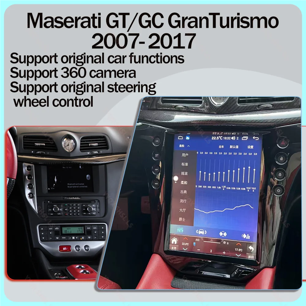 

Carplay Android 14 Auto Stereo For Maserati GT/GC GranTurismo Car Radio Car GPS Navigation Player Multimedia Player Head Unit