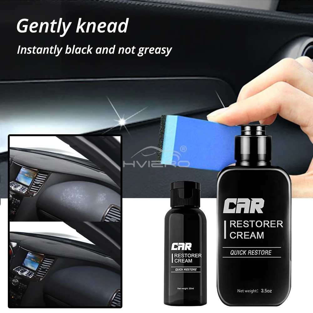 Car Restorer Cream Quick Paste 100ml Auto Plastic Leather Refurbishment Agent Washable Refresh Aging Surfaces Wash Maintenance