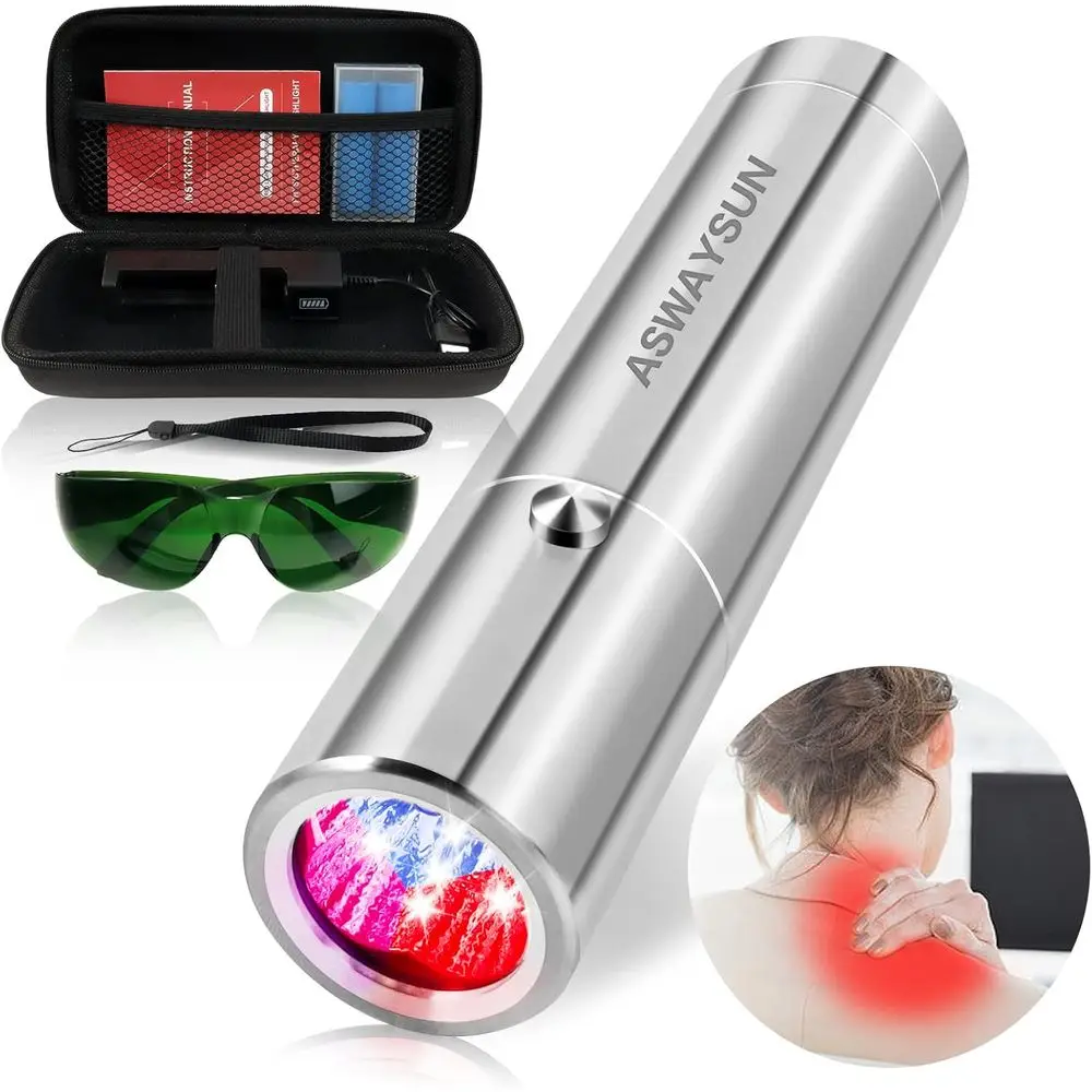 

Portable Red Infrared Light Therapy Device with 5 LEDs and 5 Wavelengths for Pain Relief and Healing