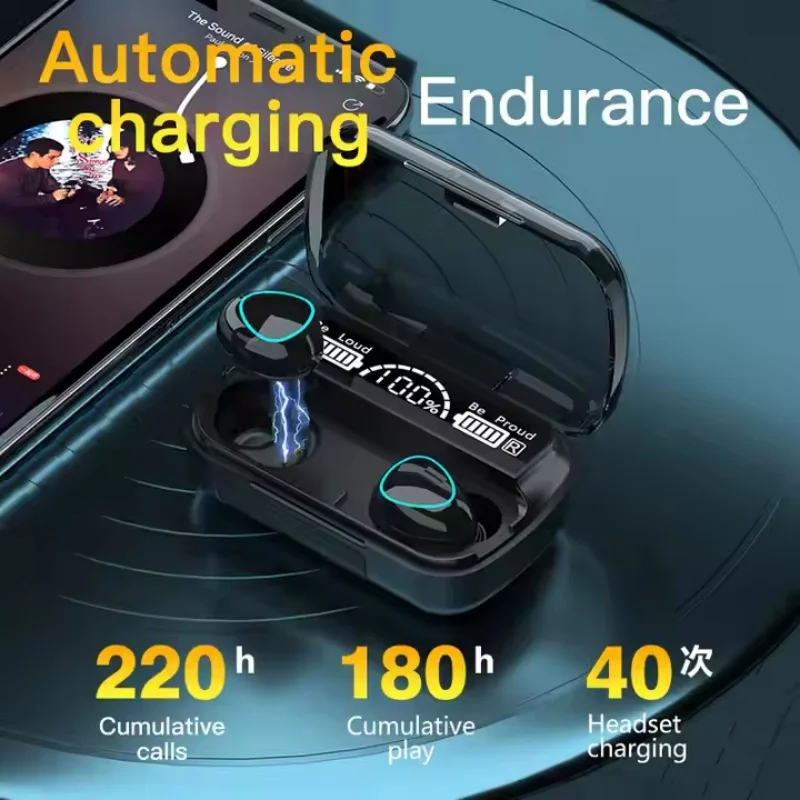 OPPO M10 سماعات بلوتوث ستيريو سماعة لاسلكية مع ميكروفون إلغاء الضوضاء سماعات أذن مقاومة للماء لموسيقى الألعاب الرياضية
