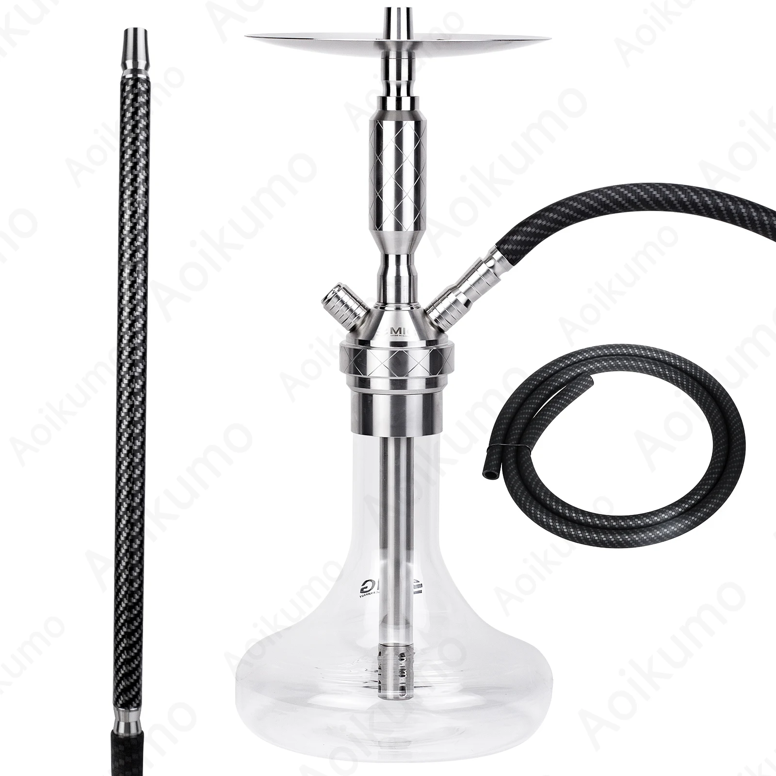 Hookah Shisha Full Set Stainless Steel Shisha Hookah Narguile Sheesha Chicha Cachimbas Nargile Set Glass Pot Bottle Accessories