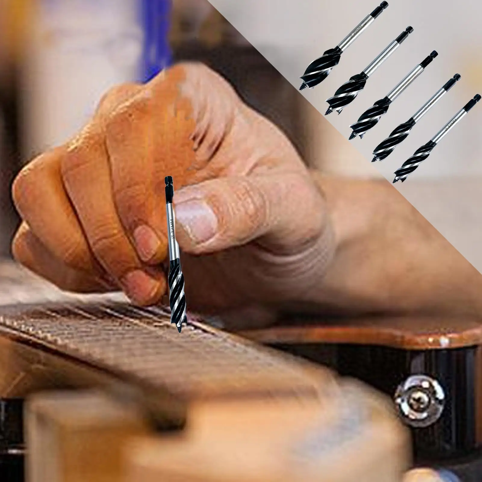 ドリルビット六角シャンク金属穴オープナー六角ツイストドリルビットセット木工職人用ドアロックコンクリート引き出し用