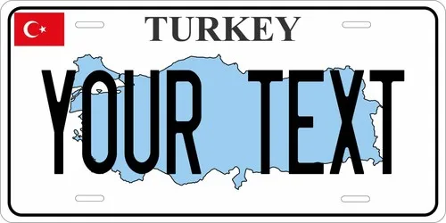 Turkey Flag Map License Plate Personalized Car Auto Bike Motorcycle Custom Tag Aluminum