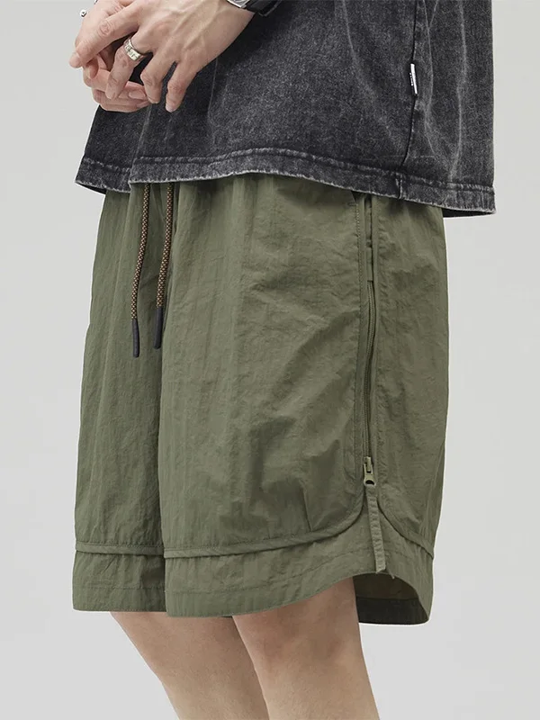 

Мужские летние тонкие шорты-боксеры свободного кроя с прямым силуэтом, на молнии, с лоскутным дизайном, в стиле рабочей одежды, больших размеров, модные, брендовые