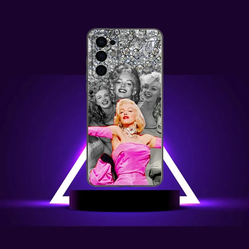 Pink M-Marilyn M-Monroe Phone Case For Samsung Galaxy A13,A21s,A22,A31,A32,A52,A53,A71,A80,A91 Soft Black Shell