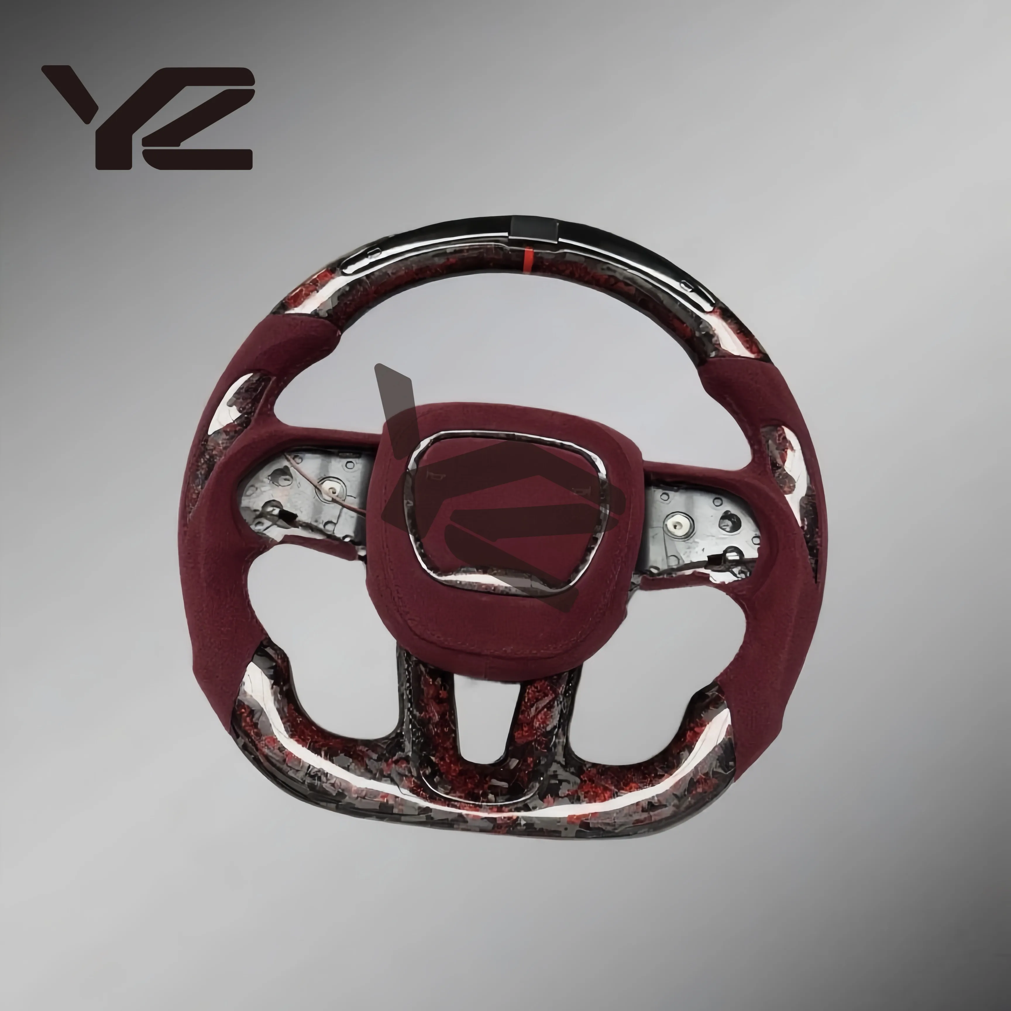 

Customized Carbon Fiber Sport Style Steering Wheel For 2015-2022 For Dodge Charger RTS Forged Leather Wheel