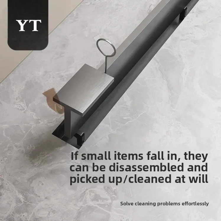 304 Stainless Steel Linear Floor Drain Extremely Narrow Long Strip Hotel Project Suitable Open Double Holes