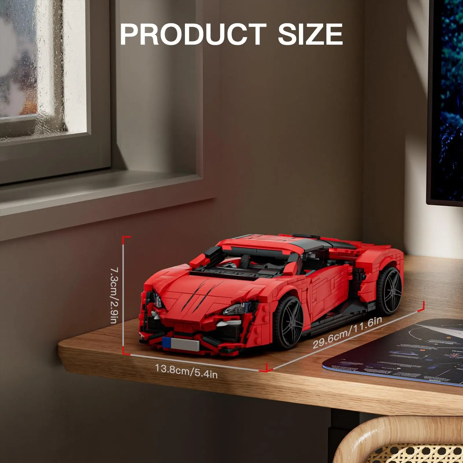 قالب الملك 10117 ألعاب السيارات التقنية الأحمر Lykan الرياضة سباق السيارات بنة التجمع سيارة الطوب مجموعة الاطفال هدية الكريسماس #5