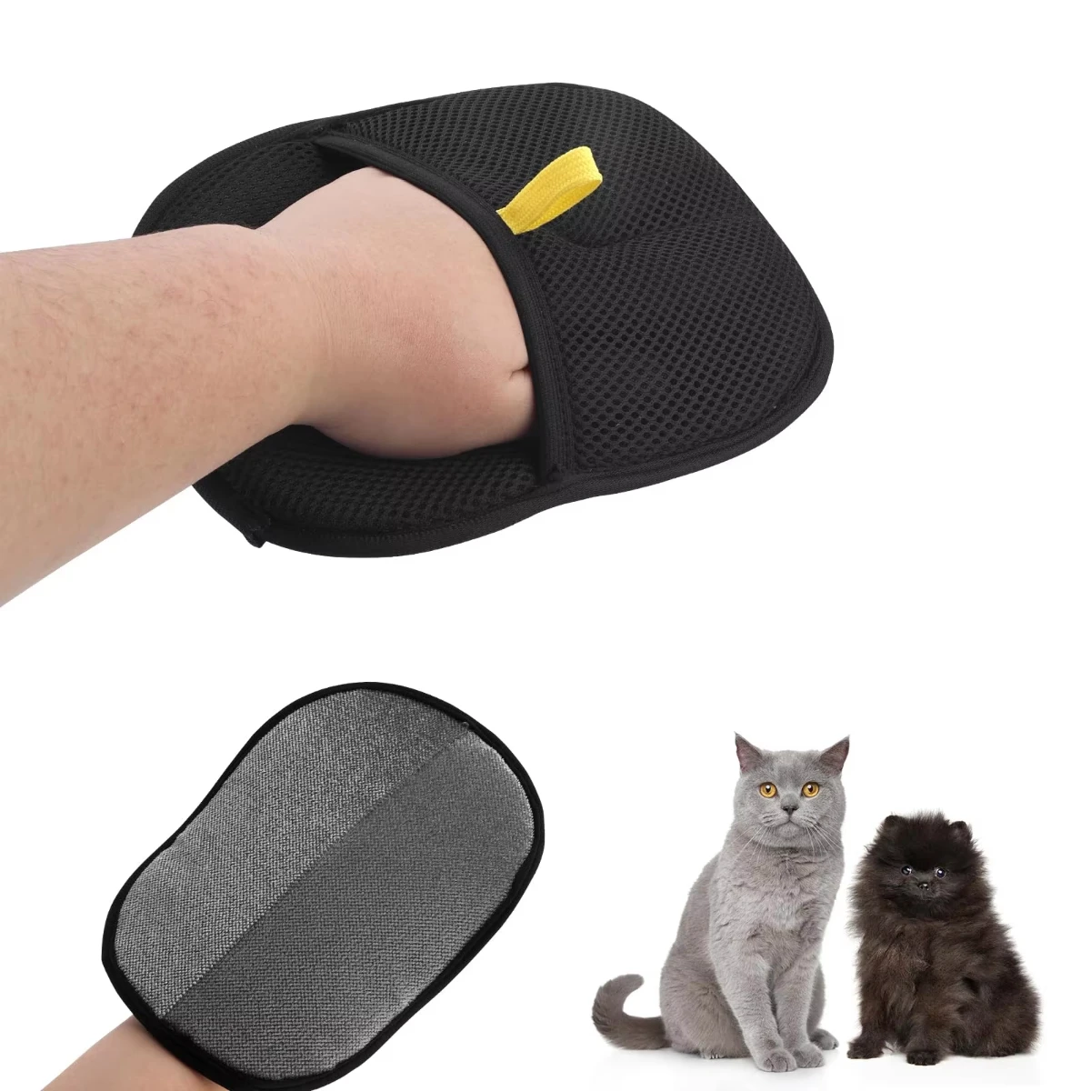 

Pet Hair Removal Tool Reusable Static Removal Gloves, Double-Sided Grooming Gloves for Pets, Removes Pet Fur Hair for Carpets