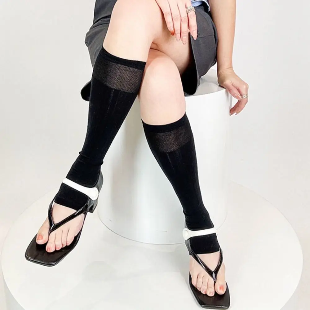Sweet Lolita JK kuitsokken Ultradunne ademende kniekousen Japanse stijl effen kleur bundelsokken zomer